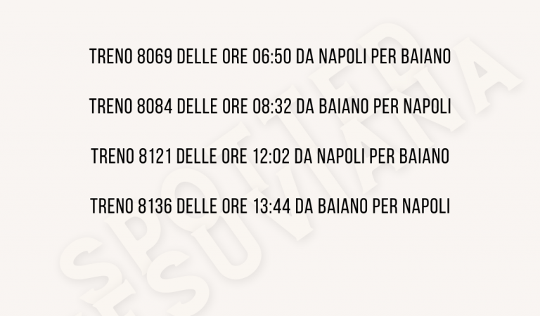 Treni non garantiti per Baiano